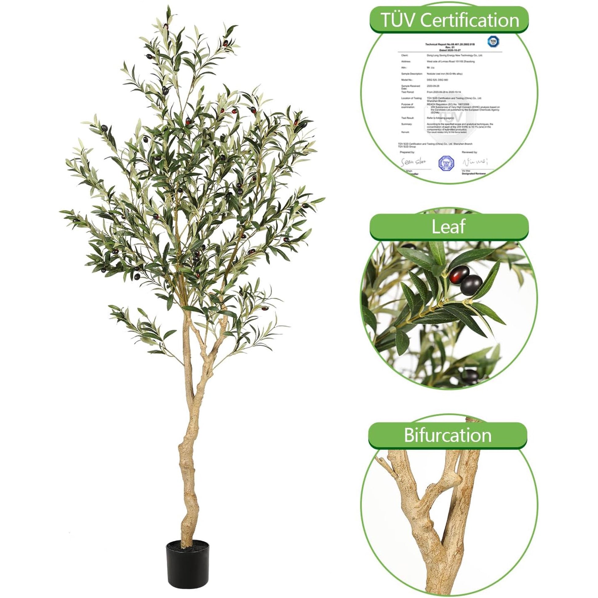 Garvee Artificial Fiddle Leaf Fig Tree 5FT(2pcs) Tall Fake Ficus Tree for Home Decor Faux Lyrata Plants Green Tree with Pot for Indoor Outdoor Home Office Living Room Bathroom Decor