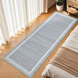 Garvee Hallway Runner Rug 2x6 Non Slip Washable Kitchen Mats for Floor, Low Pile Modern Area Rug, Stain Resistant Contemporary Border Soft Carpet for Laundry, Bedroom, Bathroom, Grey - Gray