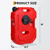 Garvee Secure 10L Portable Gas Can with Locking Mounting Bracket – Heavy-Duty HDPE Fuel Tank for Car, Motorcycle, SUV, ATV, UTV – Key Lock, U-Bolt for 1" Tube – US Market, 2 Gallon Capacity, Lockable