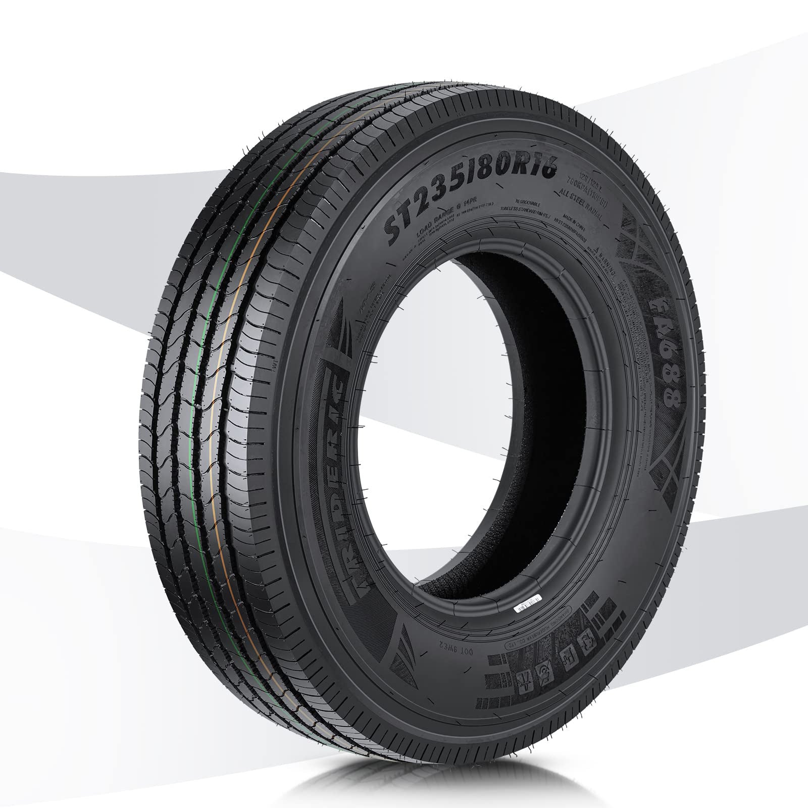Garvee All Terrain Radial Tire,Set Of 2 All Season 235/80R16 14PR Heavy Duty Trailer Tire, Load Range G