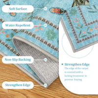 Garvee Insect Washable Soft Area Rugs for Living Room Bedroom Ultra-Thin Non Slip Dining Room Stain Resistant Rug Large Carpet for Office Nursery Bedroom
