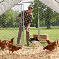 Garvee Homestead Chicken Coop Kit: Large Predator-Proof Poultry Run, Roll-Away Nesting Box, Climbing Gym, Cleaning spatula & Automatic Feeder - Comfort for 5-8 Hens