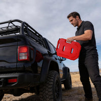 Garvee Secure 10L Portable Gas Can with Locking Mounting Bracket – Heavy-Duty HDPE Fuel Tank for Car, Motorcycle, SUV, ATV, UTV – Key Lock, U-Bolt for 1" Tube – US Market, 2 Gallon Capacity, Lockable