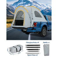 Garvee 2-Person Truck Bed Tent, Universal Waterproof Pickup Camper with Rainfly & Storage Bag, Heavy-Duty Fiberglass Poles, Fits 5'-6.5' Full-Size & Mid-Size Truck Beds