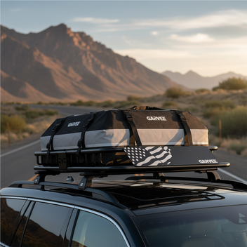 Garvee 46" x 36" x5" Universal Roof Rack Basket With Waterproof Luggage Bag and Combination Lock For SUVs Trucks Vehicles Black