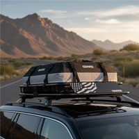 Garvee 46" x 36" x5" Universal Roof Rack Basket With Waterproof Luggage Bag and Combination Lock For SUVs Trucks Vehicles Black