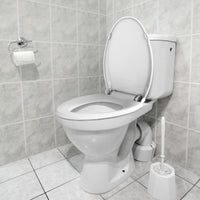 Garvee Toilet Seat, Elongated Toilet Seat with Slow Soft Close, Durable Toilet Seat Elongated, Never Loosens, Easy Clean and Install, White Toilet Seat Fit for Elongated Toilets
