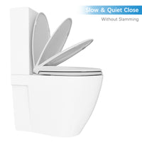 Garvee Toilet Seat, Elongated Toilet Seat with Slow Soft Close, Durable Toilet Seat Elongated, Never Loosens, Easy Clean and Install, White Toilet Seat Fit for Elongated Toilets