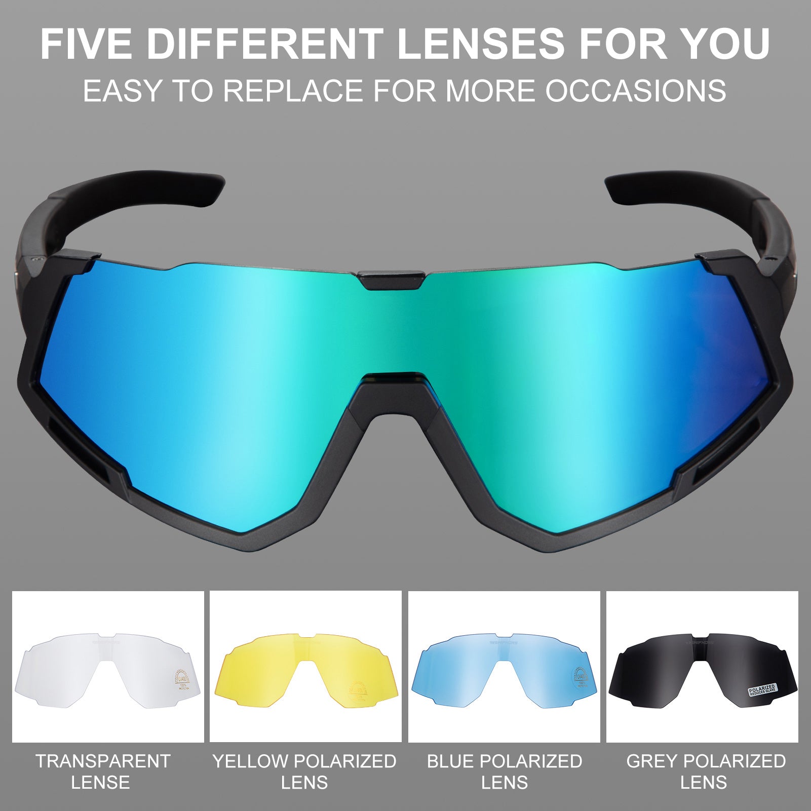 Garvee Polarized Sports Sunglasses for Men and Women