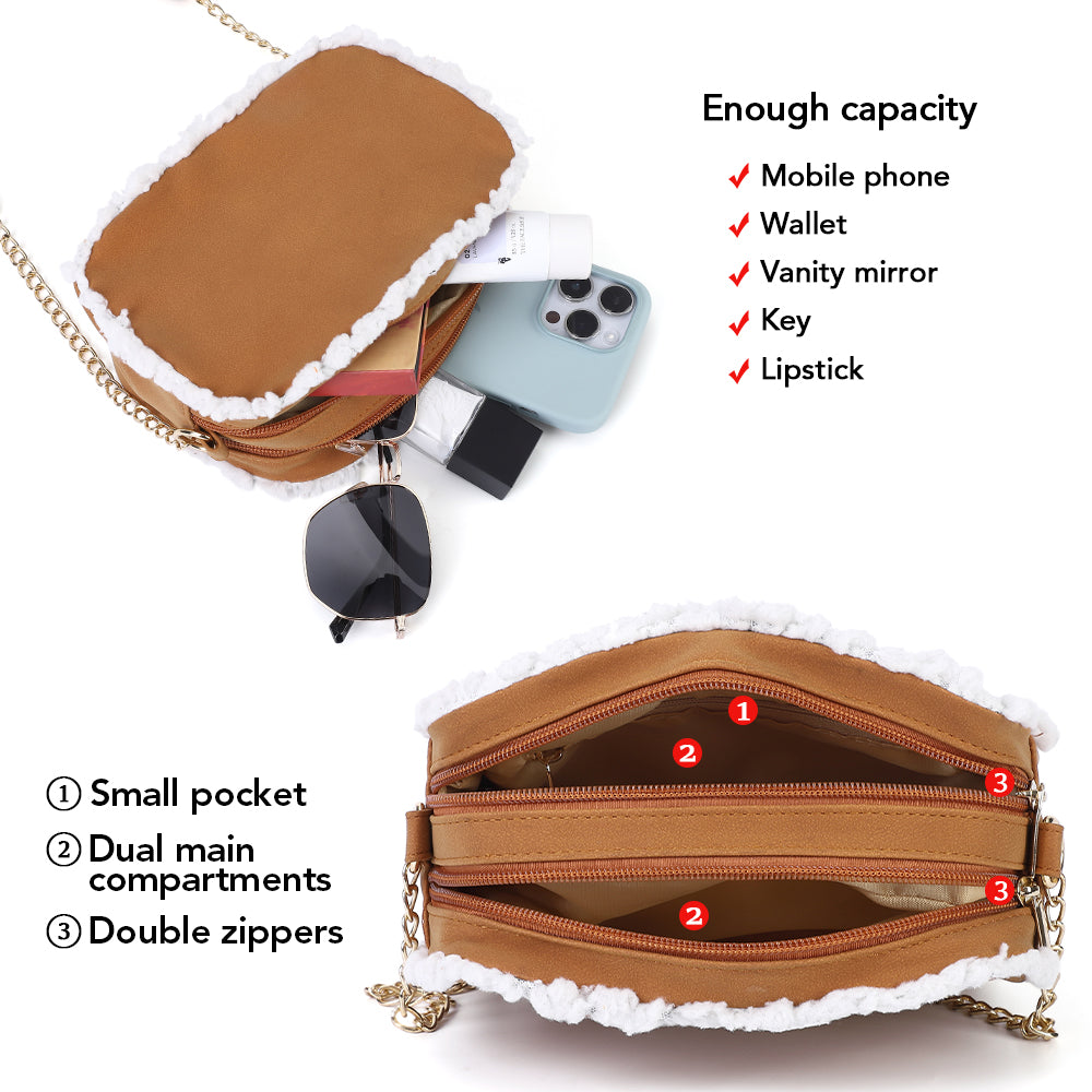 Garvee Shoulder Bags for Women, Small classic fashion Shoulder Bag, Mini Purse with Zipper Closure