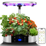 Garvee WiFi 12-Pod Hydroponics Growing System w/ APP Control – Indoor Garden Up to 30", 48W 120-LED Grow Light, Silent Pump, Timer, GS1 Max
