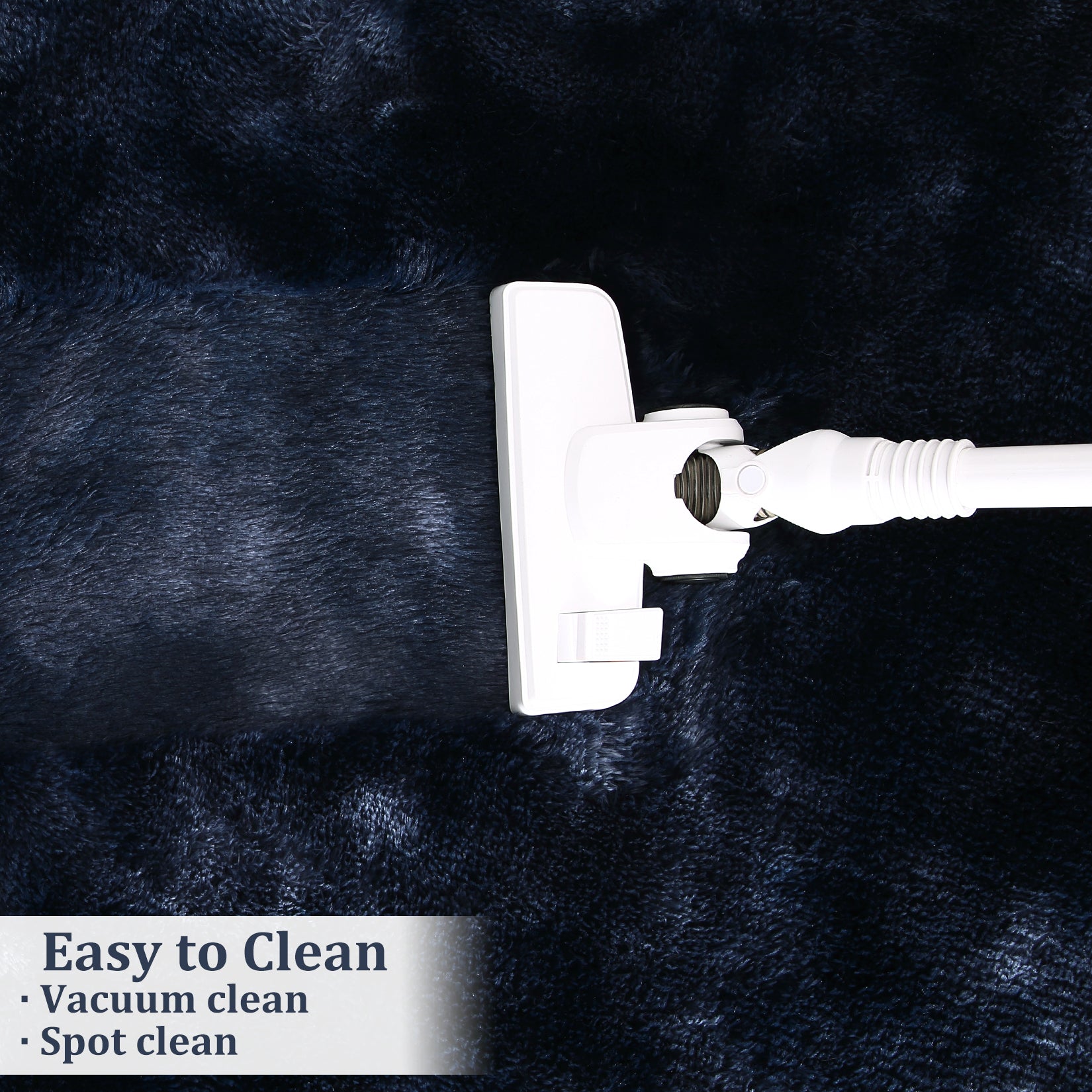Garvee Fluffy & Sheepskin Navy Blue 9x12 Shag Rug, Soft Fuzzy Plush for Living Room Bedroom Decor