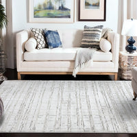 Garvee Area Rug 4x6, Modern Abstract Plaid Rugs, Non-Slip Jute Backing, Home Decor Carpet, Ideal for Bedroom Living Room, Beige, Rectangular
