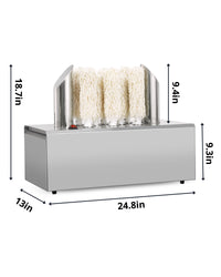 Garvee Commercial Glass Polisher Electric Wine Glass Polishing Machine with 8 Polishing Cloth Washers Stainless-Steel Glass Washer for Bars, Restaurants, Hotels, Kitchen,Winery