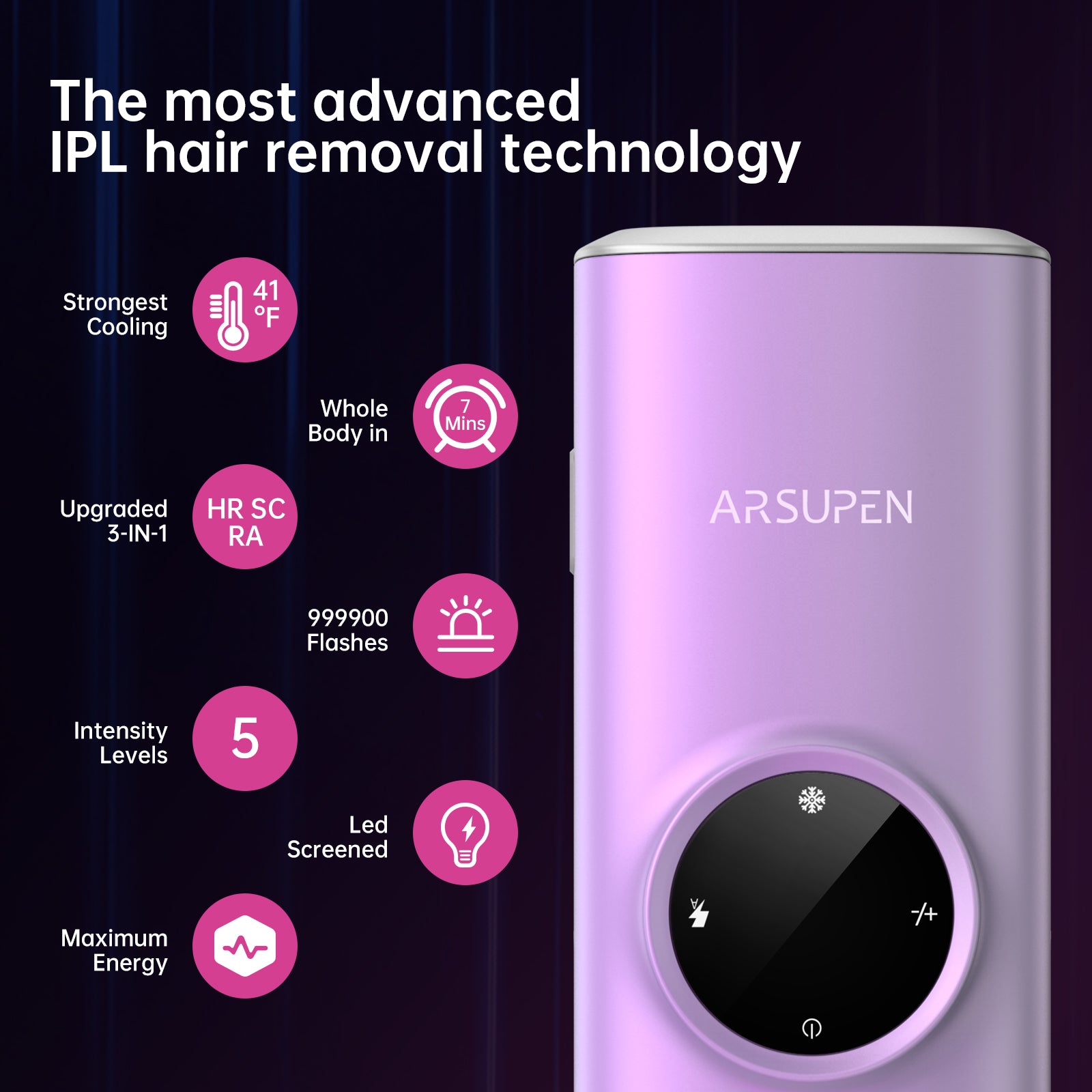 Gravee Laser Hair Removal for Men and Women, Painless Hair Removal Device, Safe and Long-lasting, Reduces Body and Facial Hair Growth, Salon-Level Results at Home