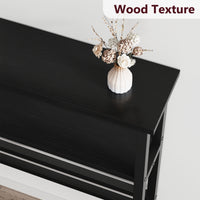 Garvee Slim Console Table 5.9" Narrow Sofa Table, 2 Tier Skinny Console Table with Adjustable Shelf, Slim Behind Couch Table for Living Room, Entryway, Hallway, Foyer - Black
