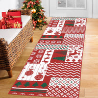 Garvee Christmas Runner Rug 2x8 Non-Slip Washable Soft Reindeer Snowflake Holiday Decor for Hallways Kitchen Entryway