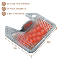Garvee Heating Pad for Neck and Shoulders - 2.2lb Large Electric Fast Heating Pad for Pain Relief and Deep Pressure Therapy, 22"x19", UL Certified, Grey