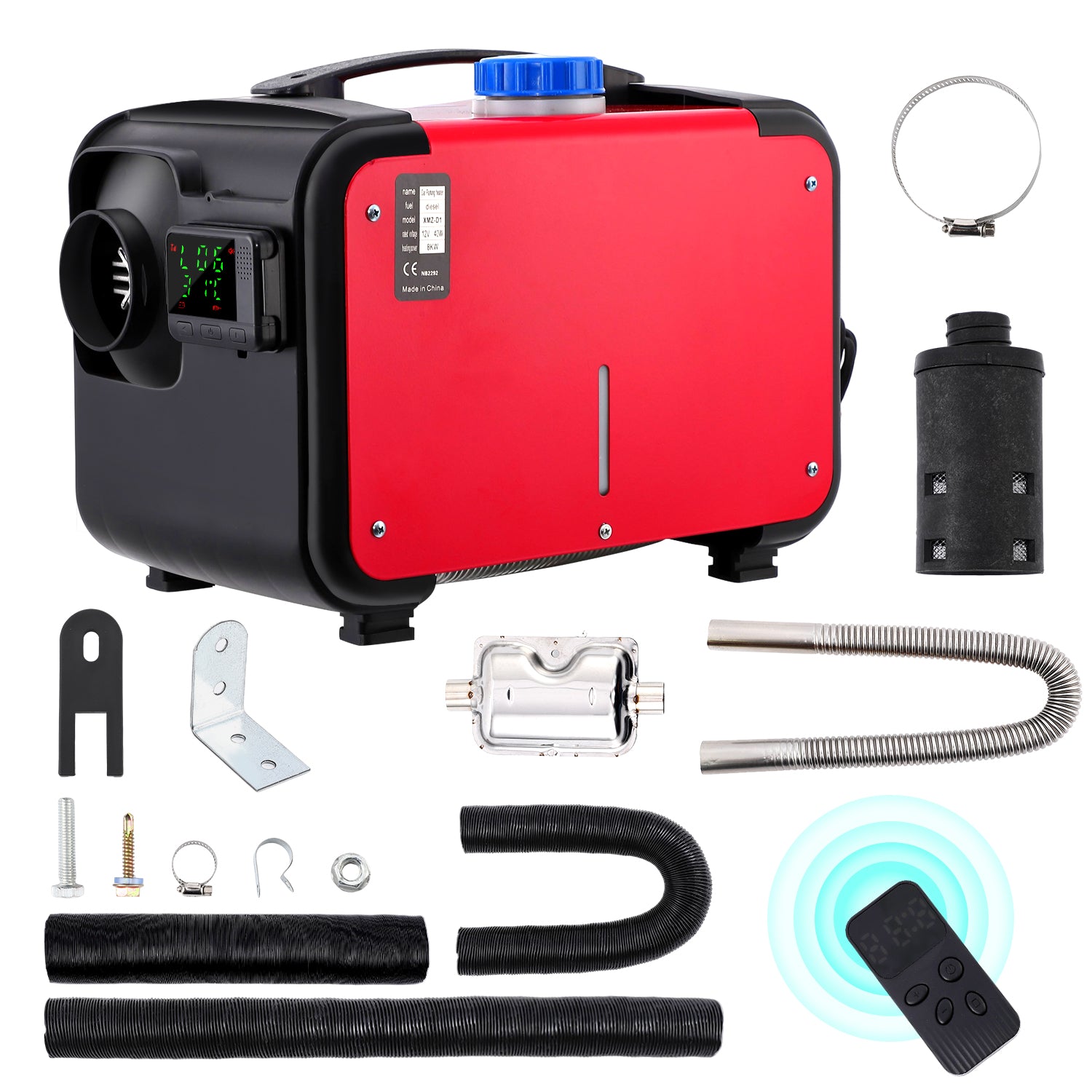 Garvee 5KW Diesel Heater, Diesel Air Heater All in One 12V, Portable Diesel Heater with LCD Monitor & Remote Control, 5L, for Vehicles RV Truck Boat Bus Motorhomes Caravans