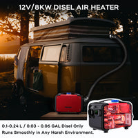 Garvee 8KW Diesel Heater, Diesel Air Heater All in One 12V, Portable Diesel Heater with LCD Monitor & Remote Control, 5L, for Vehicles RV Truck Boat Bus Motorhomes Caravans