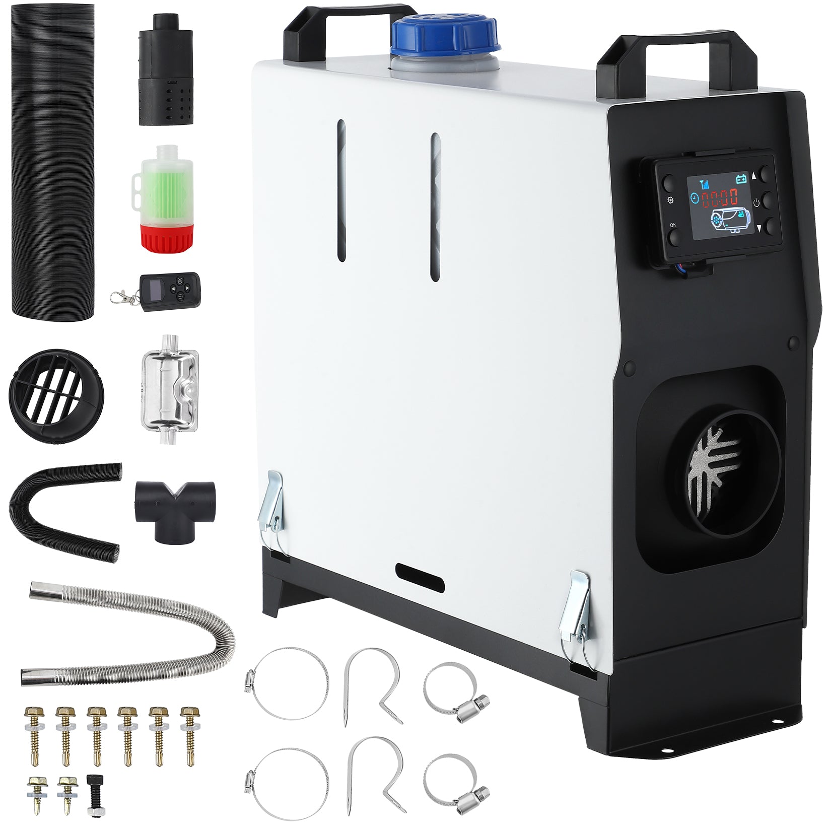 Garvee 8KW 12V Diesel Heater, All-in-One Diesel Air Heater, Portable Diesel Heater with Remote Control & LCD Monitor, Quick Heating for Car,RV,Truck, Camper,Trailer,White