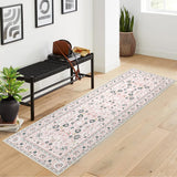 Garvee Runner Rug Entry Rug Carpet Runners for Hallway 6ft Non Slip Bathroom Rugs Washable Rugs Boho Rug Tribal Oriental Rug Throw Rugs Stain Resistant Area Rugs Entryway Rugs Indoor Rug 2'x8' Pink - Pink