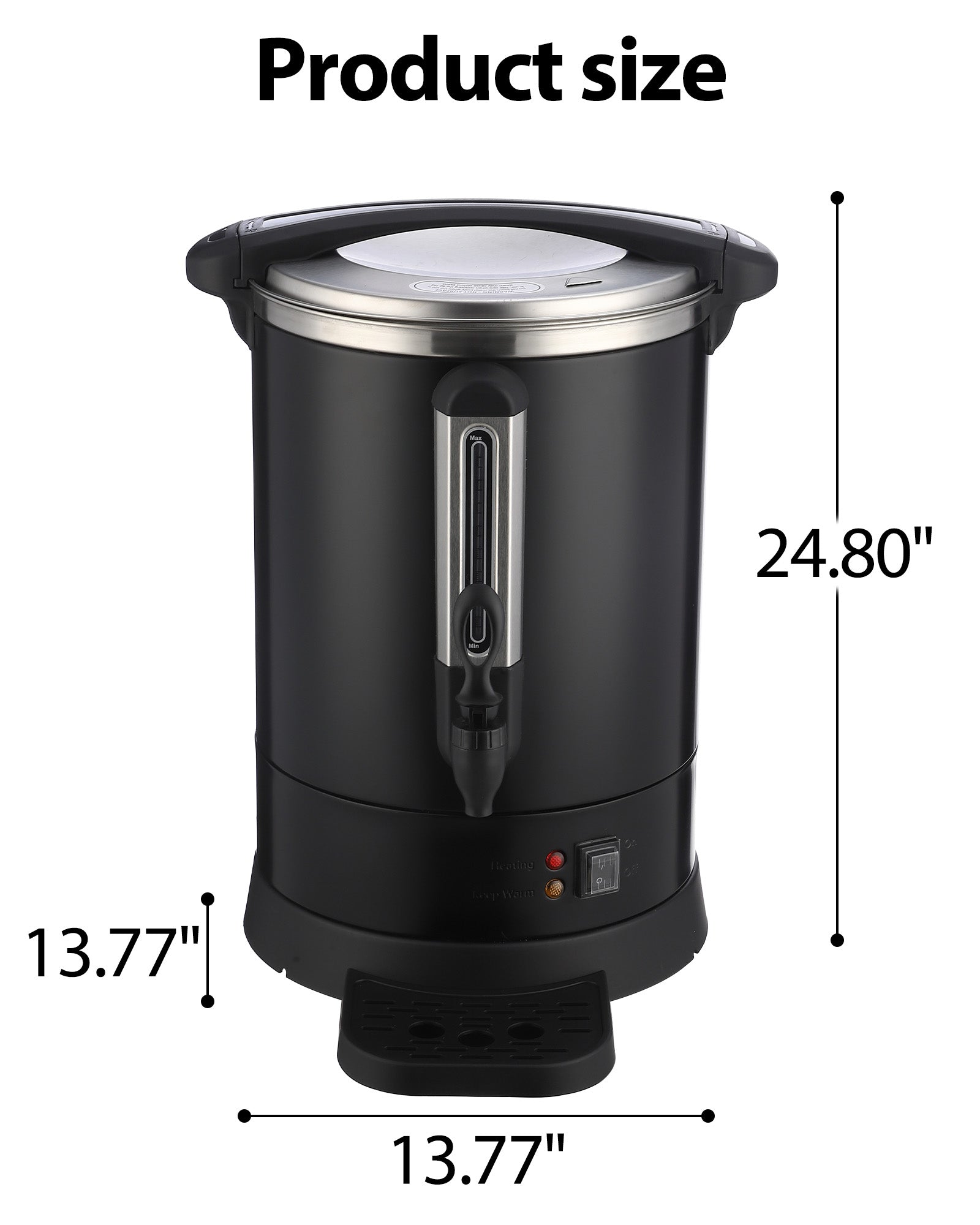 Garvee 18L(120Cup) Coffee Pot, Hot Water Dispenser with Percolator, Stainless Steer Hot Beverage Thermos