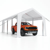 Garvee Heavy Duty 13x20 ft Carport with Reinforced Frame, UV-Resistant Waterproof PE, Large Space, Easy Setup, Portable Garage for Full-Size Pickup & Boats