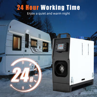 Garvee 8KW 12V Diesel Heater, All-in-One Diesel Air Heater, Portable Diesel Heater with Remote Control & LCD Monitor, Quick Heating for Car,RV,Truck, Camper,Trailer,White