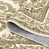Garvee Door Mat 2x3 Washable Neutral Area Rugs for Bedroom, Non Slip Low Pile Vintage Floral Small Carpet, Stain Resistant Traditional Oriental Medallion Rugs for Entryway, Kitchen, Bathroom, Yellow