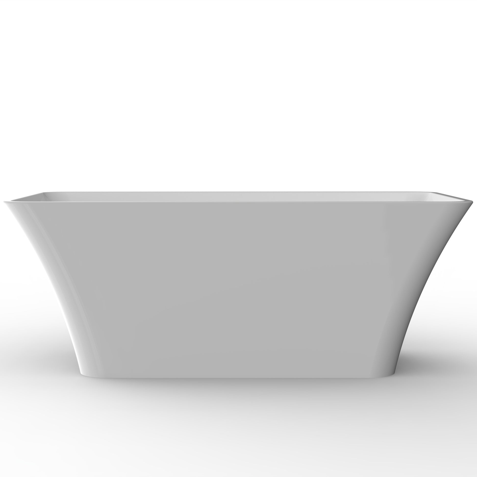 Garvee SZ3 59" Freestanding Bathtub in Streamline Design with Chrome Overflow and Drain, cUPC Certified, White