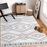 Garvee Rugs Alfombras Geometric Moroccan 8x10 Rug for Living Room Large Rug Modern Boho Area Rug for Bedroom Farmhouse Soft Rug Non-Slip Low Pile Indoor Area Rug for Nursery Dining Room - Coffee