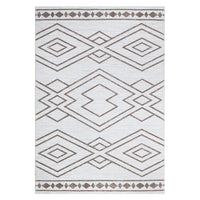 Garvee Washable Rug 9x12 Modern Geometric Area Rug Non Slip Large Area Rug Low Pile Farmhouse Rug Non Shedding Distressed Throw Rugs Floor Carpet for Living Room Bedrooms, Taupe