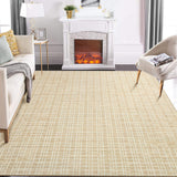 Garvee 6x9 Large Area Rug for Living Room Modern Washable Rug Checkered Print Accent Rug Contemporary Plaid Throw Carpet for Bedroom Dining Room Office Non-Shedding Non Slip Foldable Rug Yellow - Yellow