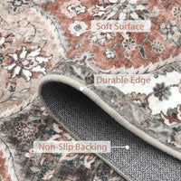 Garvee Washable Area Rug 10x13 Area Rug for Living Room Moroccan Trellis Rug Non Slip Throw Rugs Large Area Rug for Bedroom Low Pile Soft Stain Resistant Carpet for Dining Room