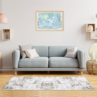 Garvee Abstract Taupe 2x6 Runner Rugs, Contemporary Distressed Hallway Runners Entryway Rug Runner Soft Kitchen Mat Distressed Floor Cover Non Slip Foldable Rug Washable Indoor Living Room Bedroom Rug