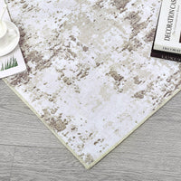 Garvee Abstract Taupe 2x6 Runner Rugs, Contemporary Distressed Hallway Runners Entryway Rug Runner Soft Kitchen Mat Distressed Floor Cover Non Slip Foldable Rug Washable Indoor Living Room Bedroom Rug