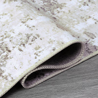 Garvee Abstract Taupe 2x6 Runner Rugs, Contemporary Distressed Hallway Runners Entryway Rug Runner Soft Kitchen Mat Distressed Floor Cover Non Slip Foldable Rug Washable Indoor Living Room Bedroom Rug