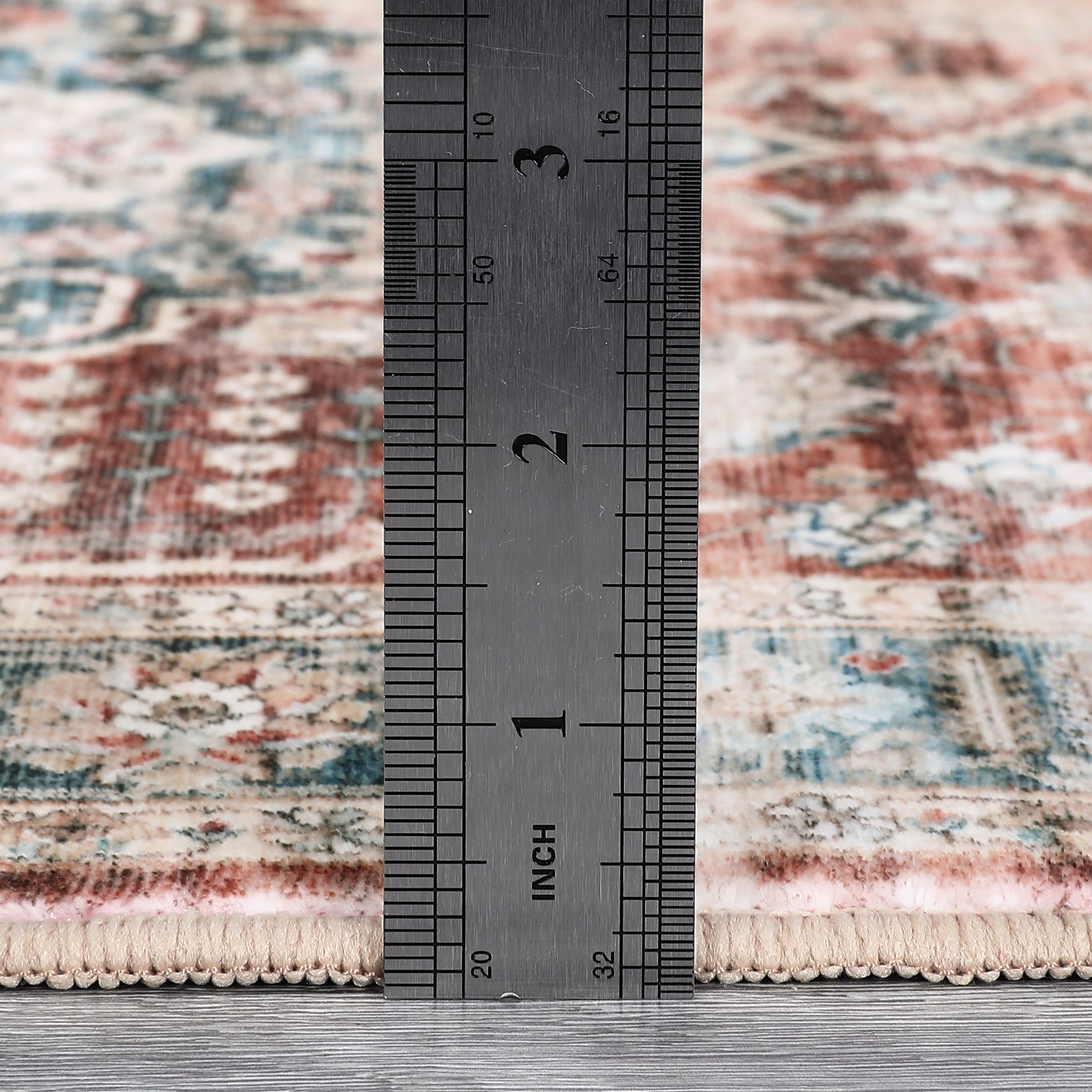 Garvee Washable Rug 6x9 Boho Soft Living Room Rugs Indoor Distressed Floor Carpet Vintage Rustic Farmhouse Area Rugs for Bedroom Non Slip Foldable Thin Rug for Kitchen Dining Room Kids Room Red