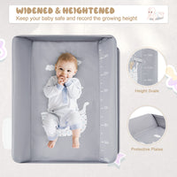 Garvee Portable Baby Changing Table, Garvee Foldable Diaper Change Table with Wheels, Adjustable Height, Cleaning Bucket, Changing Station for Infant Mobile Nursery Organizer for Newborn