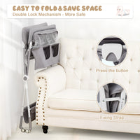 Garvee Portable Baby Changing Table, Garvee Foldable Diaper Change Table with Wheels, Adjustable Height, Cleaning Bucket, Changing Station for Infant Mobile Nursery Organizer for Newborn