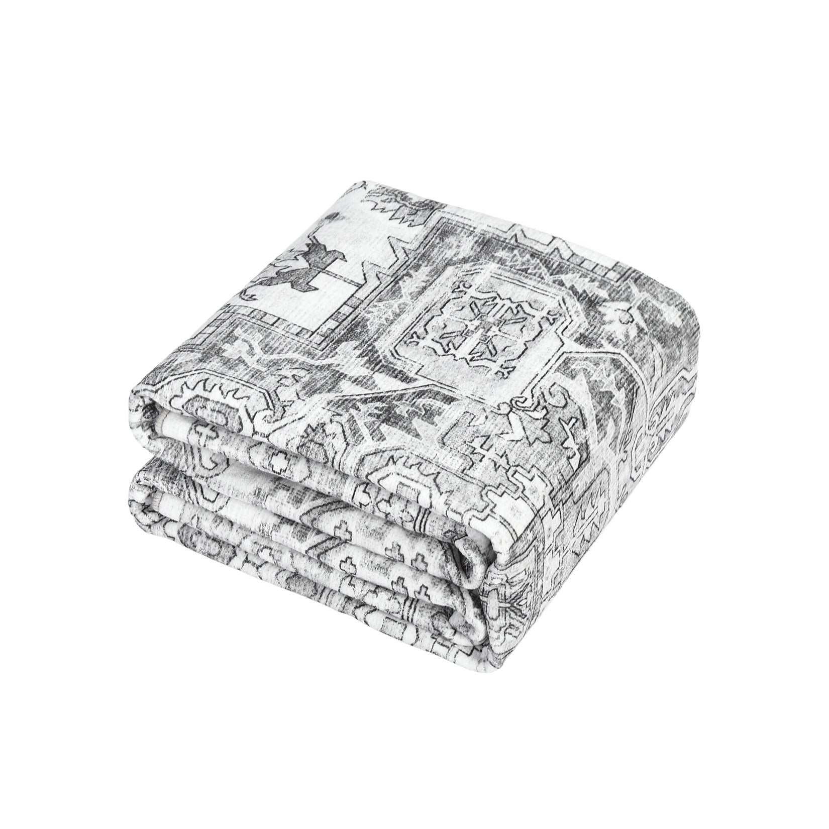 Garvee Area Rug for Living Room, 8x10 Machine Washable Vintage Rug Carpet for Bedroom Dinning Room, Distressed Area Rug Indoor Non Slip No Pile, Grey