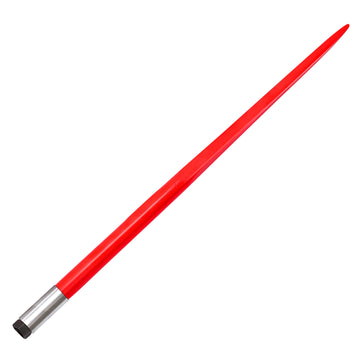 Garvee Hay Spear 49" Bale Spear 4000 lbs Capacity, Bale Spike Quick Attach Square Hay Bale Spears 1 3/4" wide, Red Coated Bale Forks, Bale Hay Spike with Hex Nut & Sleeve for Buckets Tractors Loaders
