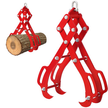 Garvee 28" 4-Claw Log Lifting Tongs, 5500 lb Static / 4409 lb Dynamic Steel Log Grapple with 32" Opening for Tractor, ATV, Skid Steer & Forestry