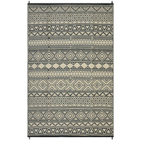 Garvee Outdoor Black & Coffee 9x12 Rug Carpet Waterproof Reversible Patio Rug Outside Plastic Carpet, Stain & UV Resistant Portable RV Mat Straw Rug for Camping, Backyard, Deck, Picnic, Porch