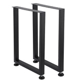 Garvee Metal Table Legs - 16" H x 17.7" W, Heavy Duty, Adjustable, Square Reinforced Steel Office Table, Ideal for Coffee & Dining Tables Office - Rectangular 16 Inches