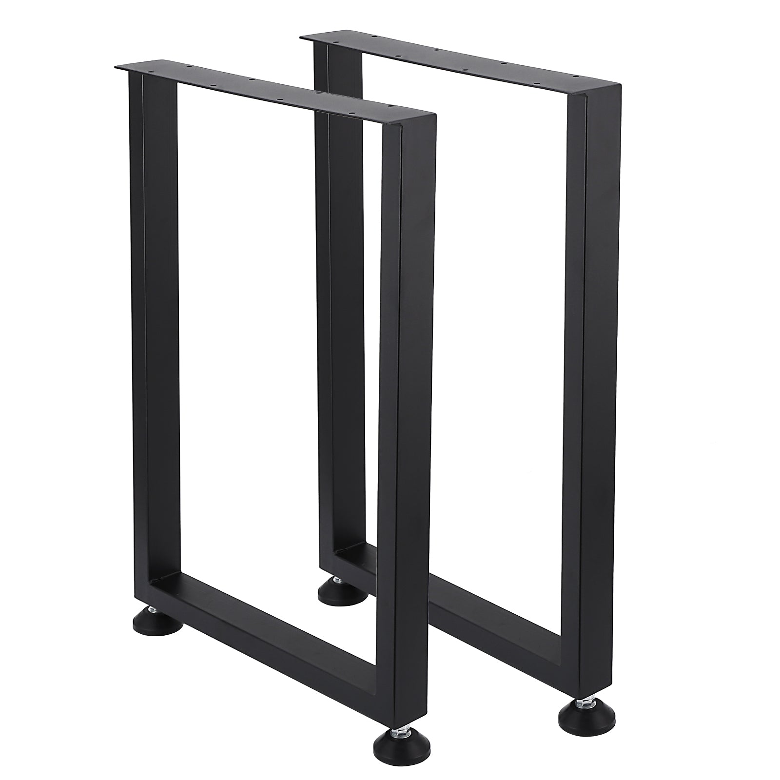 Garvee Metal Table Legs - 16" H x 17.7" W, Heavy Duty, Adjustable, Square Reinforced Steel Office Table, Ideal for Coffee & Dining Tables Office