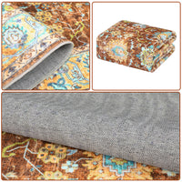 Garvee Area Rug 8x10 Rugs for Living Room,Vintage Rug for Living Room Bedroom Dinning Room,Boho Distressed Tribal Area Rug,Low Pile Non-Slip Washable Indoor Door Mat for Kitchen Entryway Bathroom