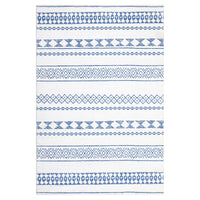 Garvee Boho Blue 9x12 Washable Rug for Living Room Bohemian Farmhouse Area Rug Stain Resistant Area Rug Modern Geometric Area Rug for Bedroom Dining Room Home Office
