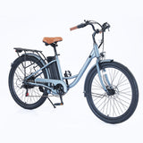 Garvee Electric Cycle for Adults City 26" Electric Bicycle Women, 350W Brushless Motor, 36V/10Ah Removable Battery, Max Speed 20 Miles/Hour, Use LCD Display, Light Blue - Blue